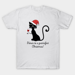 Here's to a Purrrfect Christmas T-Shirt